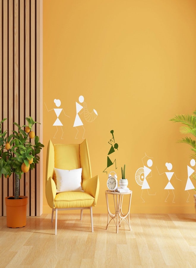 StenCart Musical Instrument Warli Art Pack of 2 Stencil for Wall Painting Home DIY Reusable Wall Stencil Design for Wall Decoration (16-inch x 24 inch) - Combo of 2 - Image 5